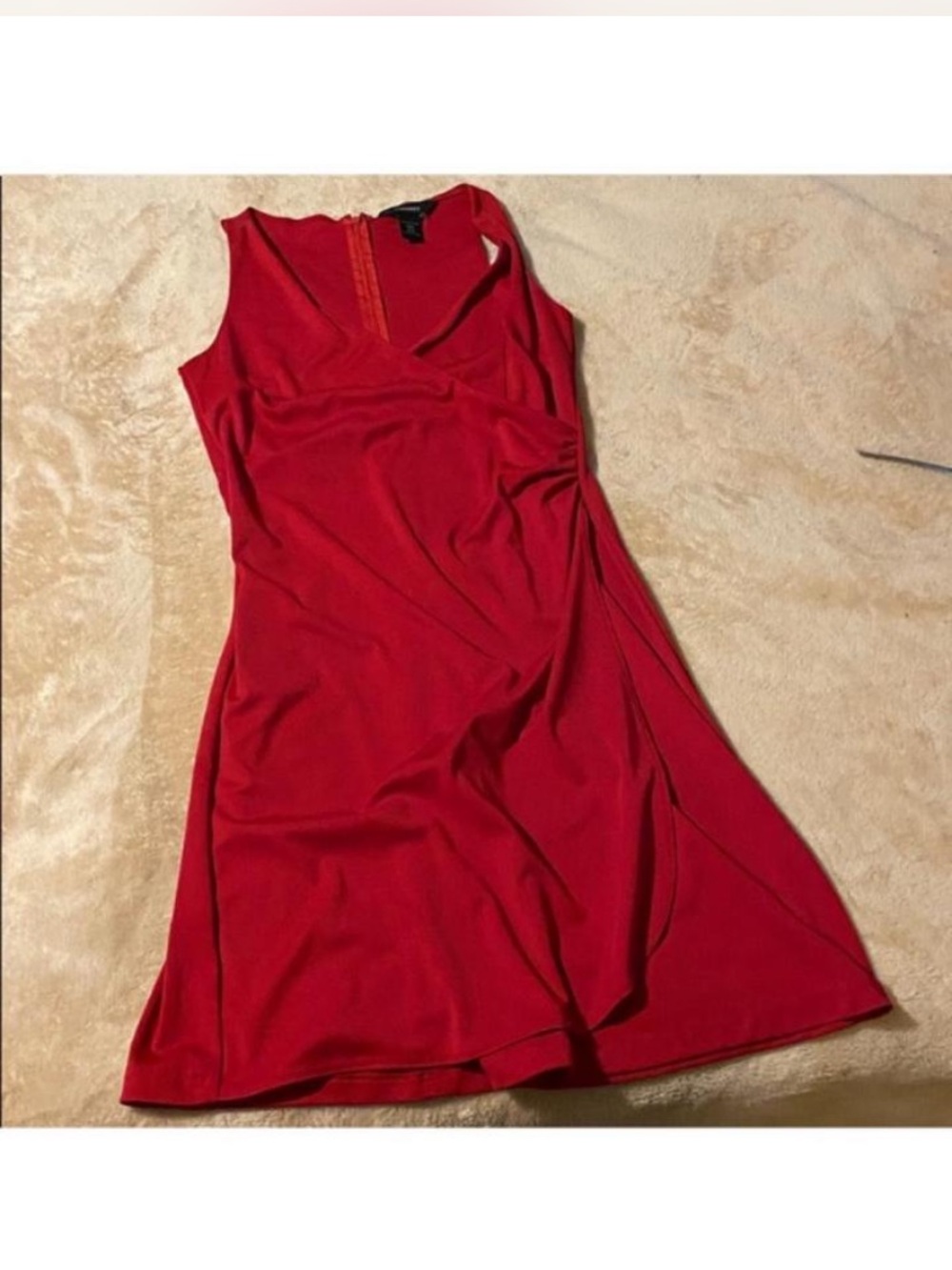 Express Red Sleeveless V-Neck Dress Sz S